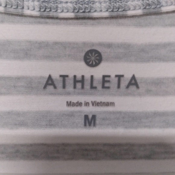 Athleta Essence Muscle Tank Top Racerback Striped Size M - Picture 4 of 8